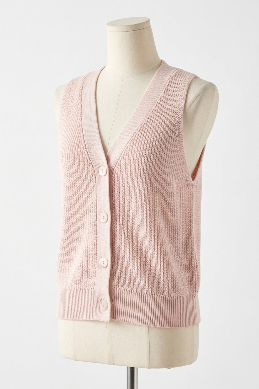 NEW BE COOL melanie v neck vest in pink